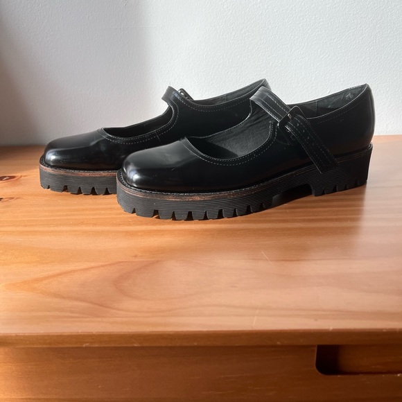 Intentionally Blank, Veronica Box Leather Lug Sole Mary Jane Shoes, Black, US 10 - Picture 8 of 8